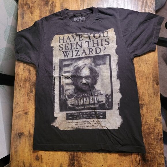 Harry Potter Women’s Have You Seen This Wizard Sirius Black Tee Color Black - Picture 1 of 2